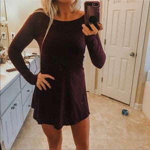 Long sleeve mini dress